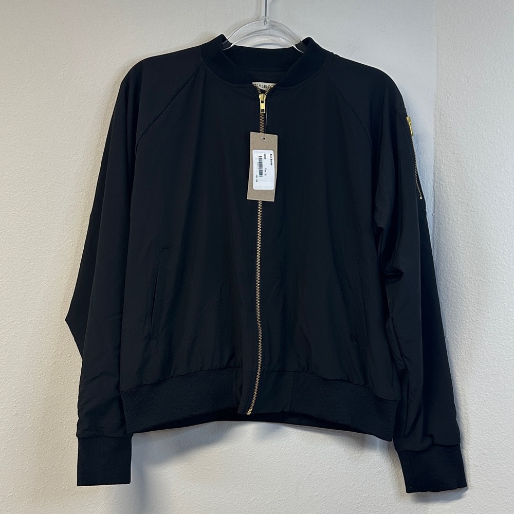 NWT Albion Classic Black Bomber Jacket Women's Size XL - Picture 3 of 8